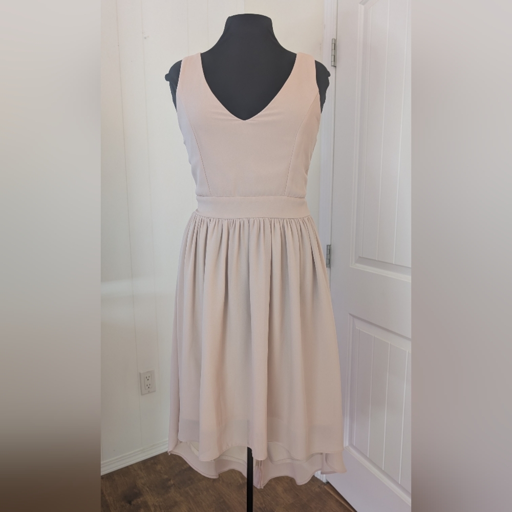 Chic Rose Petal Pink High Low Dress